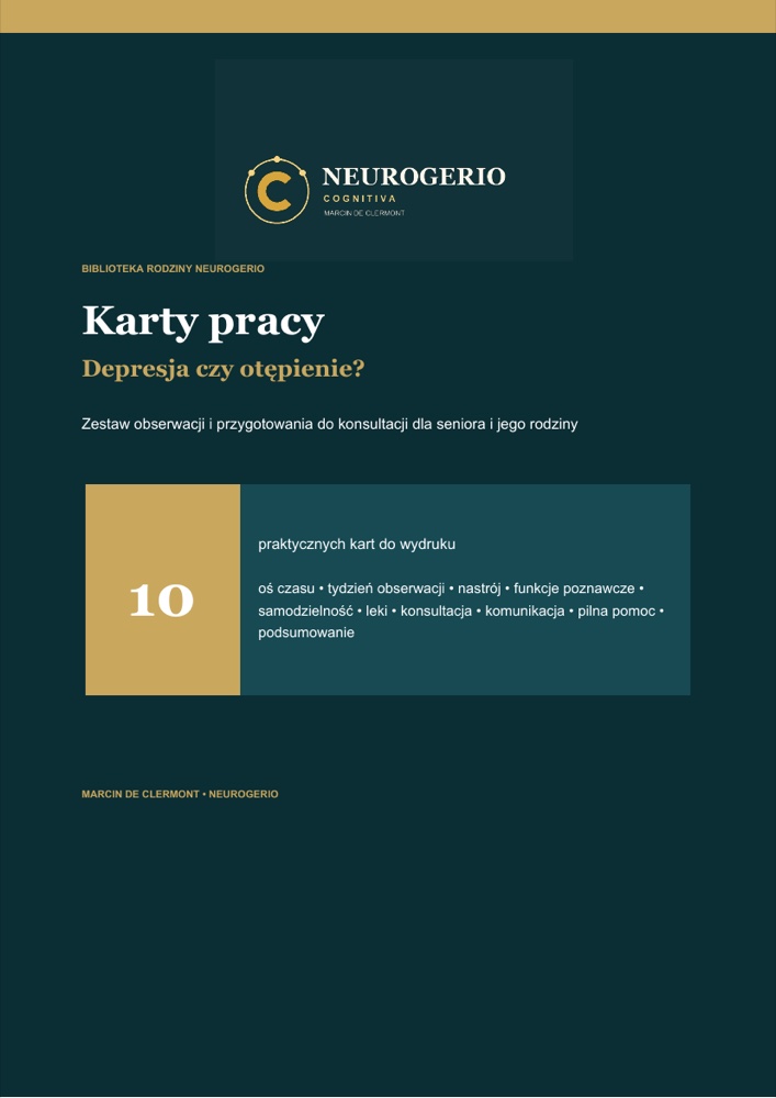 Okładka kart pracy Depresja czy otępienie