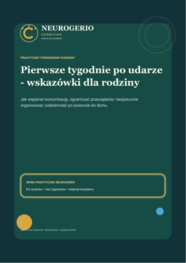 Okładka przewodnika Pierwsze tygodnie po udarze