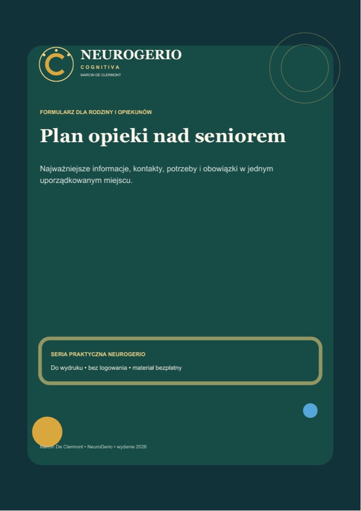 Okładka formularza Plan opieki nad seniorem